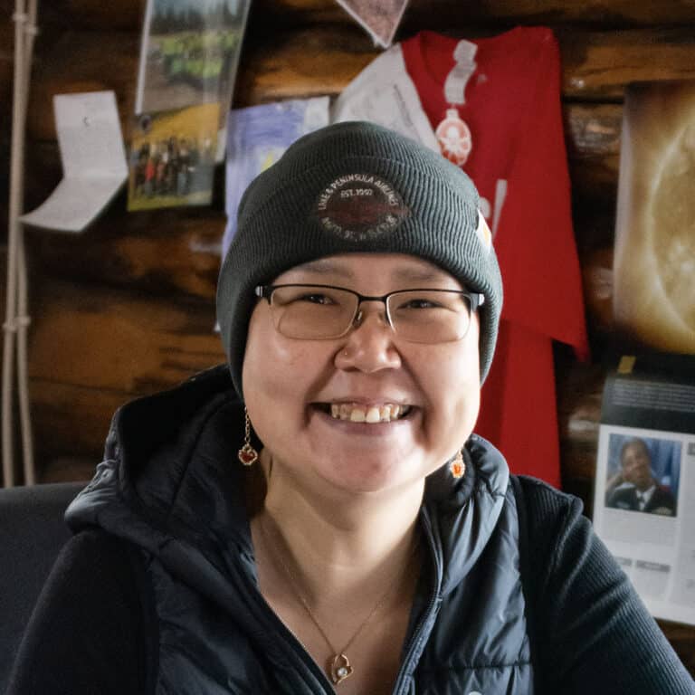 Woman smiling
